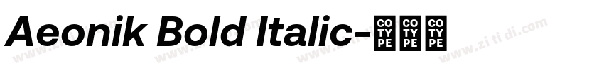 Aeonik Bold Italic字体转换